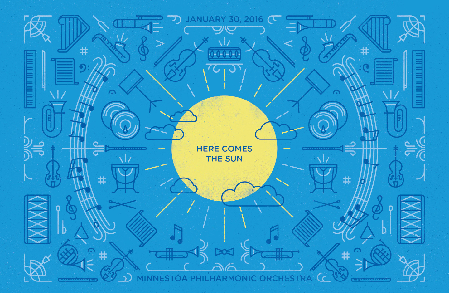Minnesota Philharmonic Orchestra 2016 Concert Series Here Comes the Sun Poster