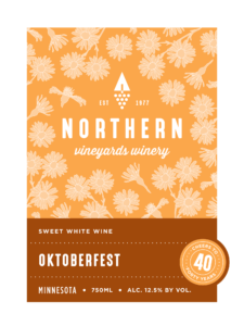 This is the Northern Vineyards Oktoberfest Wine Label