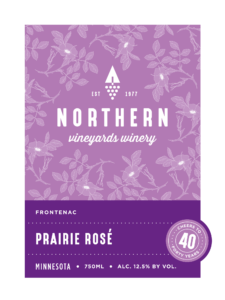This is the Northern Vineyards Prairie Rose Wine Label