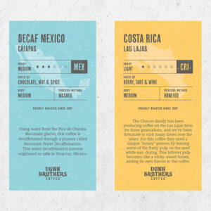 Dunn Brothers Coffee Bean Card Design