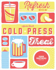 Dunn Brothers Coffee Cold Press Illustration and Design