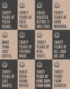 Dunn Brothers Coffee Thirty Years Commemoration