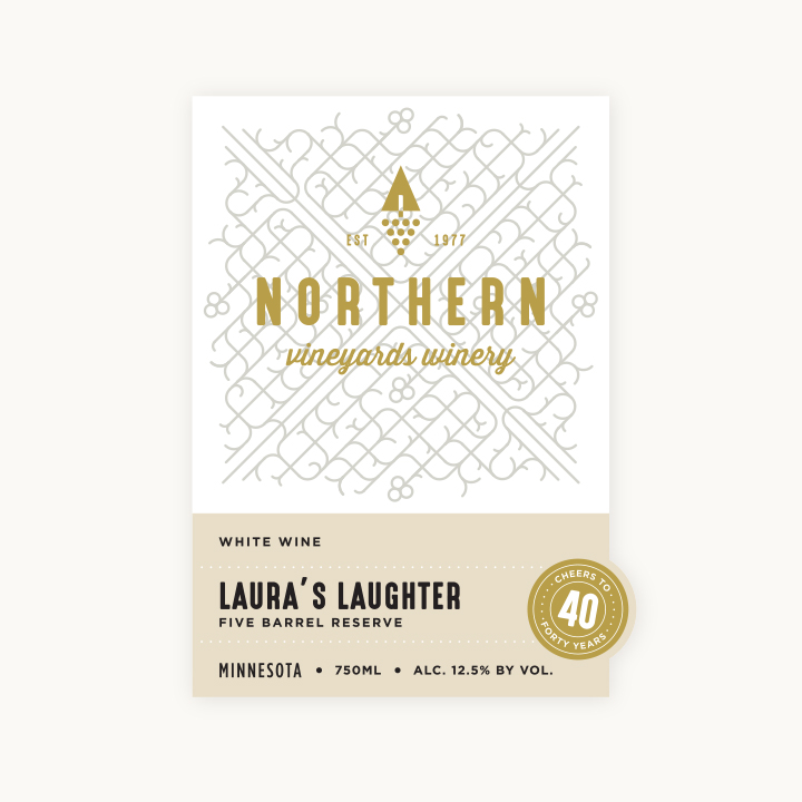 Northern Vineyards Laura's Laughter wine bottle label