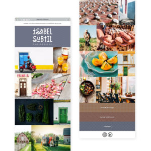 Isabel Subtil Mobile Website Interface