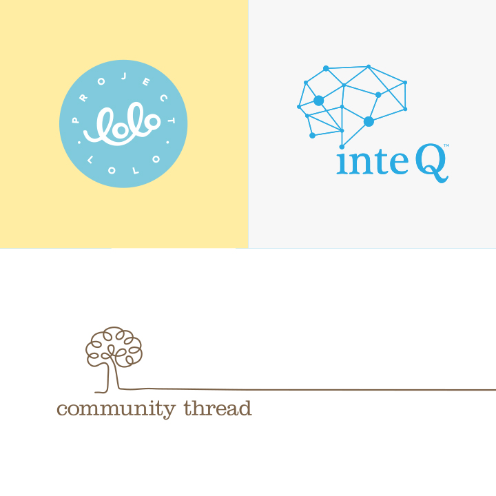 Project Lolo, inteQ, and Community Thread Logos
