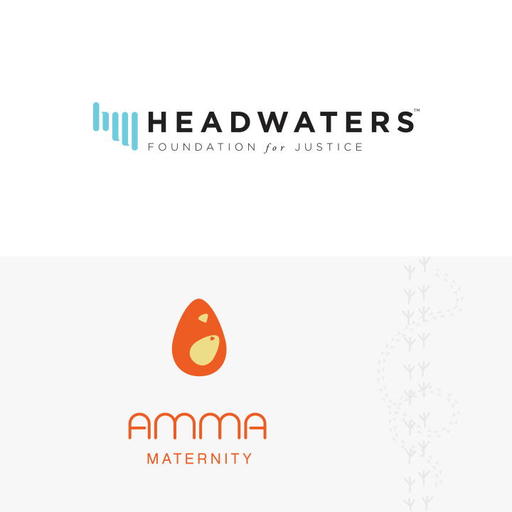 Headwaters Foundation for Justice and Amma Maternity Logos