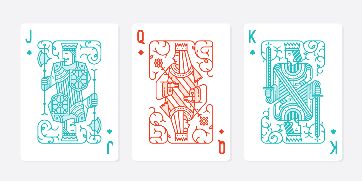 IMAGEHAUS Playing Card Jack, Queen, and King Design