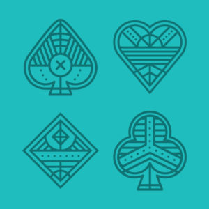 IMAGEHAUS Playing Cards Spade, Heart, Diamond and Clover Design